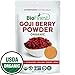 Biofinest Goji Berry (Wolfberry) Juice Powder - 100% Pure Freeze-Dried Superfood - USDA Certified Organic Kosher Vegan Raw Non-GMO - Boost Energy Eye Health - Smoothie Beverage Blend (4 oz Resealable)