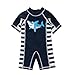 SANSI Kids Boys Swimsuit UPF 50+ UV Sun Protective One-Piece Rash Guard … Dark Blue