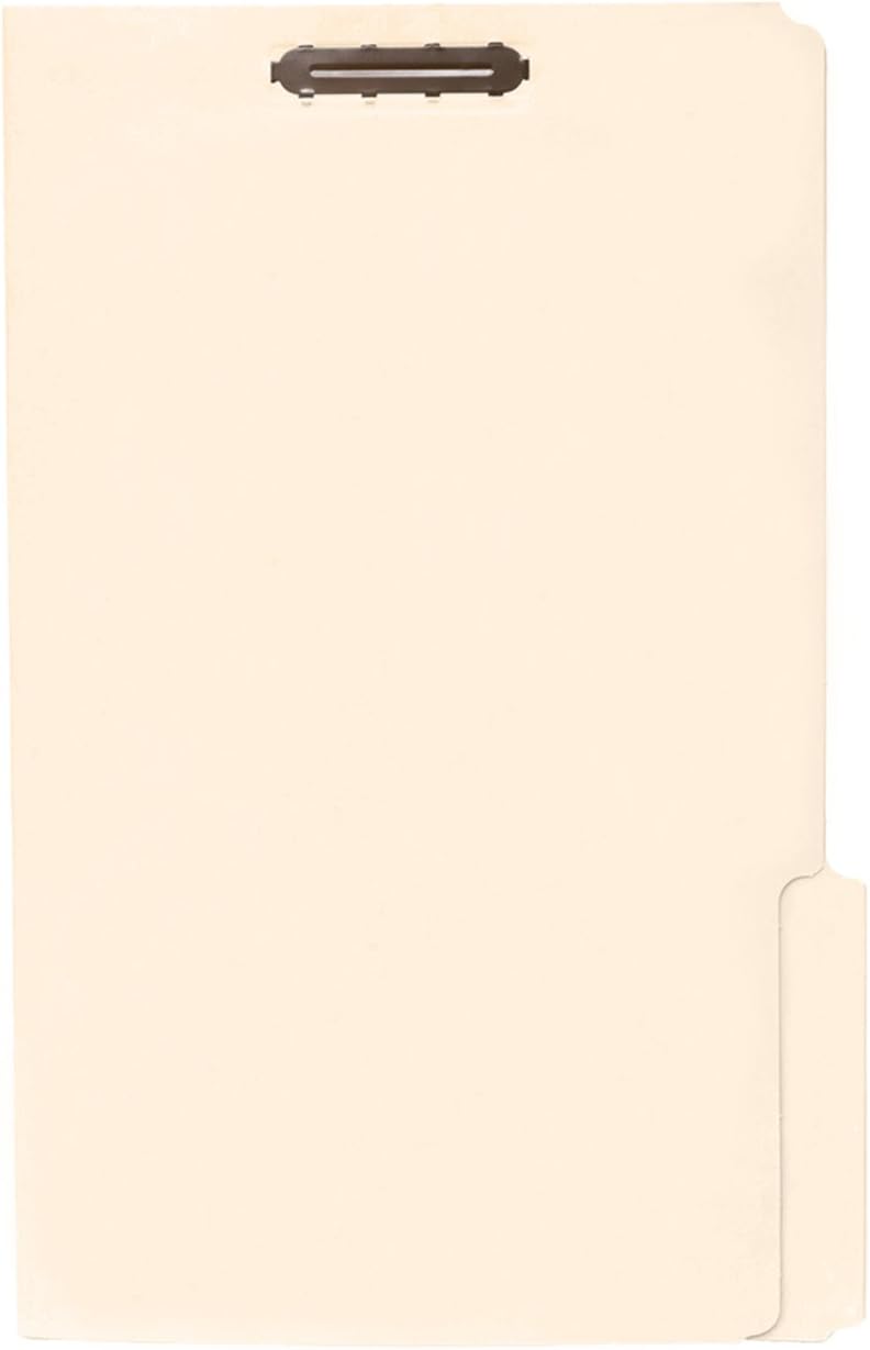 50 Legal Size 1/3 Cut Fastener File Folders - Reinforced Top Tab - Durable 2 Prongs Designed to Organize Standard Legal and Medical Files, Law Office Reports - Legal Size, Manila, 50 Pack : Office Products