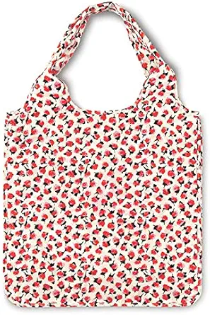 Kate Spade New York Foldable Reusable Shopping Tote, Nylon Grocery/Produce Bags