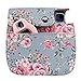 Elvam Camera Case Bag Purse Compatible with Fujifilm Mini 11/ Mini 9 / Mini 8/8+ Instant Camera with Detachable Adjustable Strap - Vintage Flower