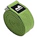 REEHUT Yoga Strap 6ft with Ebook - Durable Polyester Cotton Exercise Straps w/Adjustable D-Ring Buckle for Stretching, General Fitness, Flexibility and Physical Therapy Army Green