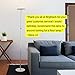 Brightech Sky Flux Dimmable LED Floor Lamp – Super Bright Floor Lamp for Living Room and Offices – Torchiere Standing Lamp with 3 Light Options, Tall Lamp for Bedroom Reading and More - White