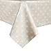 LEEVAN Heavy Weight Vinyl Square Table Cover Wipe Clean PVC Tablecloth Oil-Proof/Waterproof Stain-Resistant-54 x 54 Inch (Polka Dot)