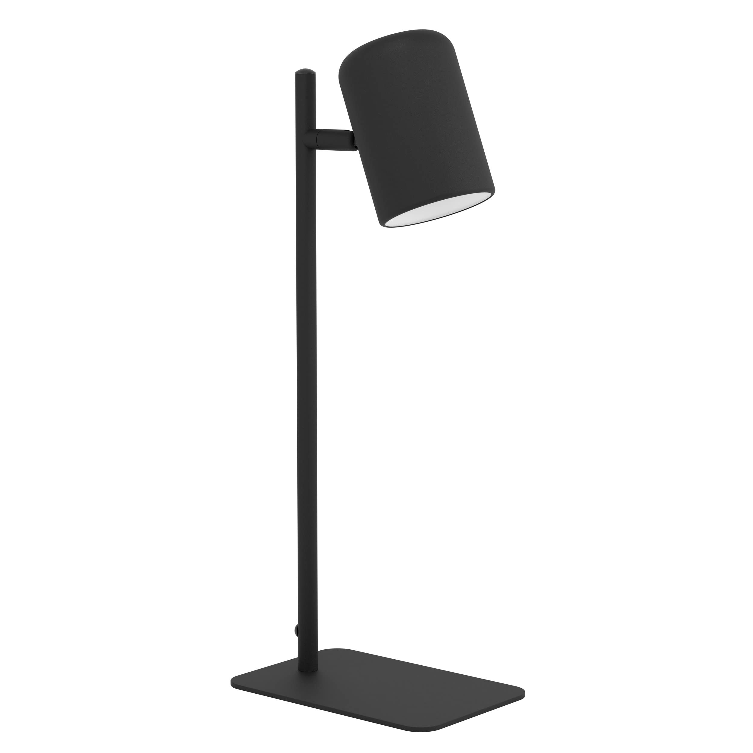Eglo LED Table lamp Ceppino, Minimalist Office Desk lamp Made of Black Metal, Reading Light with Switch, GU10 Socket