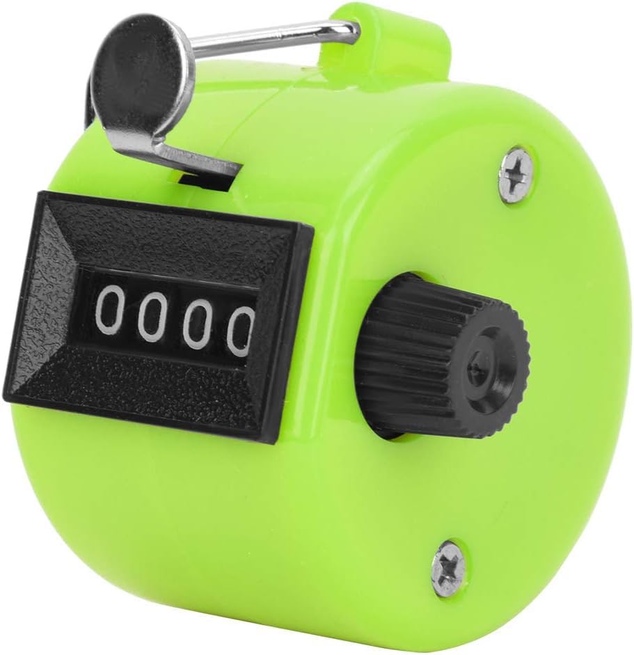 Harrista Replax Counter Tally 4 Digit Geen Hand Held Clicker for Traffic, Sports and Attendance