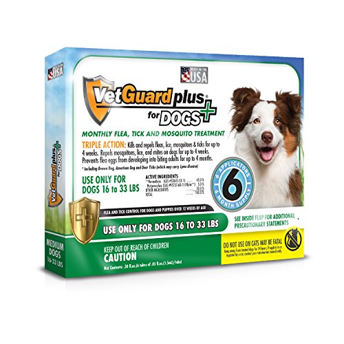 VetGuard Plus Flea & Tick Treatment for Dogs - Flea and Tick Prevention for Dogs VetGuard Plus Flea & Tick Treatment for Dogs - Flea and Tick Prevention for Dogs