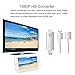 Lightning to HDMI Cable Adapter, Lightning Digital AV Adapter Adaptor to HDMI 1080P HDTV for iPhone/iPad/iPod/Samsung to Mirror on HDTV Projector - Plug and Play MHL Cable(White)
