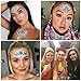 6 Sets Black Mermaid Body Chest Face Eyes Gems Rhinestones Jewels Crystals Jewelry Stickers Temporary Tattoo for Music Festival Party Carnival By GADGETS ENTREPOT(Pack #17)