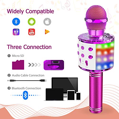 Wireless Bluetooth Karaoke Microphone, 4 in 1 Magic Sound Portable