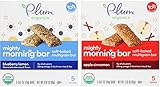 Plum Organics Mighty Morning Bar Variety Bundle: (1) Blueberry Lemon 3.35oz and (1) Apple Cinnamon 3.35oz (2 Pack Total)
