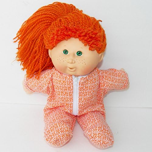 Handmade Clothes for 16" Cabbage Patch Kids Doll- orange and white pj pajamas sleeper