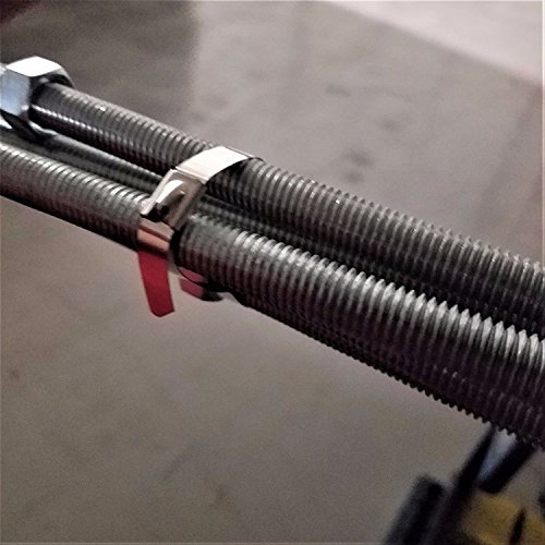 Stainless Steel Zip Ties Exhaust Wrap, TAKSDAI 100pcs 11.8" Metal