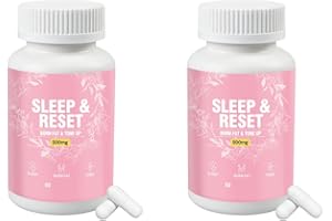 Sleep & Reset, Night Time Burn | Skin And Sleep Support | Support Metabolism For Women And Men | 60 Count,2pcs