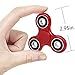 SENQIAO Tri Fidget Hand EDC Finger Spinner Toy Stress Reducer with Premier Ceramic bearing For ADD, ADHD, Anxiety, and Autism Adult Children (Red)