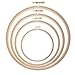 DIY Arts and Crafts Wooden 4 Piece Round Embroidery, Cross Stitch or Quilting Hoop Set - 6 inch, 8 inch, 9 inch and 10 inch