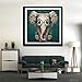 Fairylove 5D Diamond Painting by Number Kits for Adults & Kids, DIY Full Drill Diamond Embroidery Arts for Home Wall Decor (Music Elephant, 12