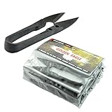 UCEC Thread Scissors, U Sewing Clipper, Golden Eagle Scissors, Beading Thread Cutter for Trimming Threads, Stitch, DIY Supplies and Embroidery Thrum Yarn - 12 Pack, Black
