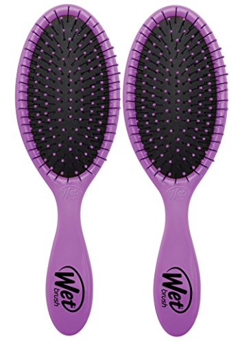 Wet Brush 2 Piece Original Detangler Hair Brush, Purple