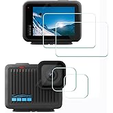 Screen Protector for GoPro Hero 4K Compact Camera + lens protector [2+2 Pack], ULBTER 9H Hardness Tempered Glass,Anti-Scrach 