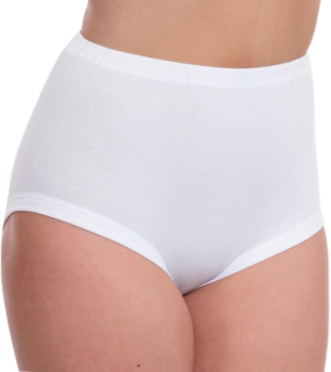 3 Pairs Womens Pure Cotton Interlock Cuff Leg Briefs at Amazon Women’s