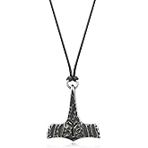 Handmade Thors Hammer MJOLNIR Necklace Stainless Steel Rustic Antique Viking Jewelry