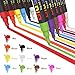 Chalk Markers, Blusmart 12 pack Colorful Erasable Glass Window Pens with 40 Chalkboard Labels, Reversible Tips 6mm+3mm, Children Friendly