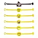 Emoji Rubber Wristband Bracelet Party Supplies Toy for Kids,6 Designs,30 Pack