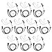 abcGoodefg Walkie Talkie Earpiece with Mic PTT, 1 Pin 2.5mm Covert Acoustic Tube Ear Piece Headset for Police Radios Law Enforcement Compatible with Motorola MH230R MH230TPR MR350R MS350R (10 Pack)