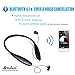 Bluetooth Headphones, DolTech Stereo Wireless Headset Neckband Retractable Sport Earbuds with Mic Noise-Cancelling, Sweatproof Bluetooth 4.1 for iPhone IOS Android (Black)