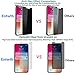 Privacy Screen Protector iPhone X，Entwth Case Friendly 3D Touch 9H Hardness Anti Spy/Scratch/Fingerprint Tempered Glass Film for iPhone X/10, Easy Install Bubble Free（Black，2 Packs）