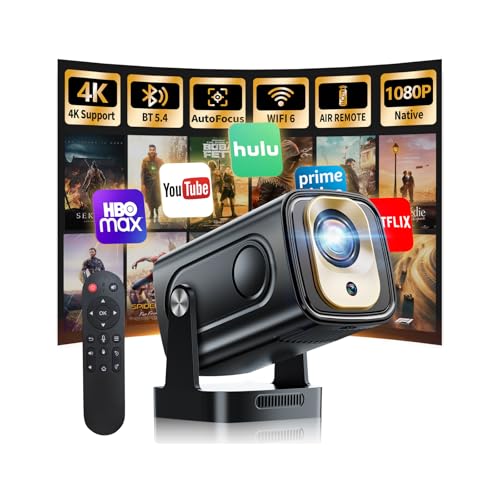Mini Projector with WIFI 6 and Bluetooth