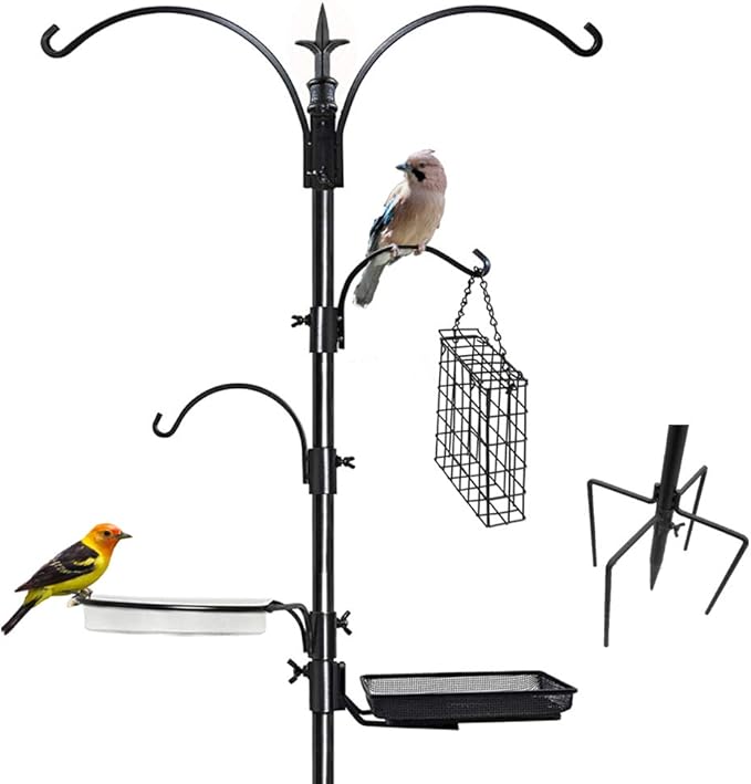 Bird Feeding Station for Outdoors,Bird Feeder Pole Stand,91inch