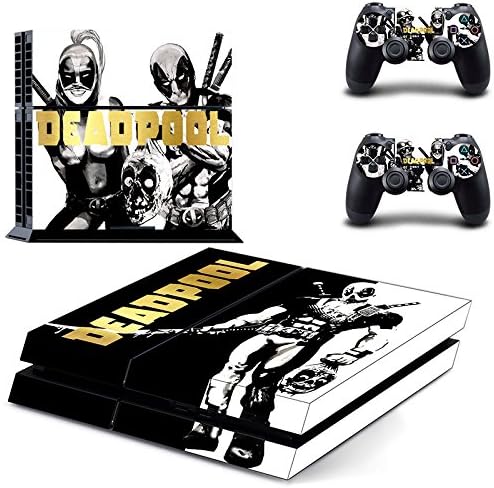 MightyStickers® PS4 Wrap Skin Game Console + 2 Controller Decal Vinyl Protective Covers Stickers Sony PlayStation 4 Marvel Comics Super Heroes Deadpool Red Mask Man Kills Bad Smart Great Ass Rogue #9