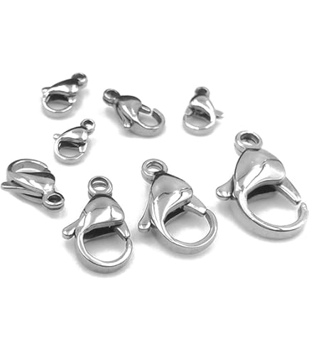 Kit 300 Pièces Fermoirs & Anneaux – 100 Fermoirs Homard + 200 Anneaux Ouverts Argent, Pour Fabrication Bijoux - 8