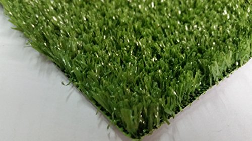PZG Artificial Grass Rug w/ Drainage Holes & Rubber Backing | 2-Tone Realistic Synthetic Grass Mat | Extra-Heavy & Soft Pet Turf | Lead-Free Fake Grass for Dogs or Outdoor Decor | Size: 24' x 12' - Thumbnail 2