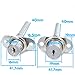 Bluemoona 2 Pcs - Zinc Alloy Drawer Lock Desk wardrobe Furniture Cabinet locker Showcase With 2 Key 16mm