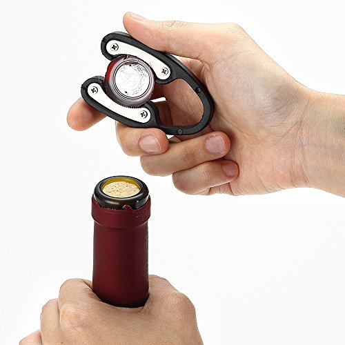 image for 3 Pack Black Premium Dual Blade Wine Foil Cutter - Wine Bottle Opener 