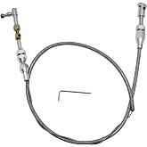 Throttle Cable Kit Fit Lokar Steel Wire Black Fitting Aluminum Ferrule | Throttle Cable Kit Compatible With Lokar Steel Wire Black Fitting Aluminum Ferrule Replace for XTC-1000HT36