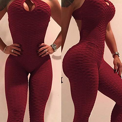 Womens Yoga Sport Fitness Unitard Jumpsuit Bodysuit Leggings Pants Dance Catsuit