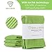 SOLLIEVO Microfiber Multipurpose Purpose Cleaning Cloth with IonTek© - Lint Free, Streak Free Towels - 300 Wash Guarantee - 3Pack (Green).