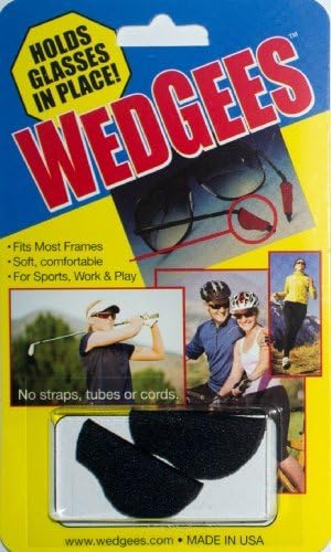 Wedgees Eyeglass Retainers and Eyewear Holders (4+1)Pack Black by Wedgees