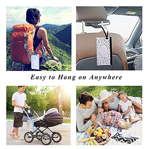 Baby Wipes Dispenser, 4 Pack Reusable Baby Wipe Holder Box, Refillable Baby Wipes Container