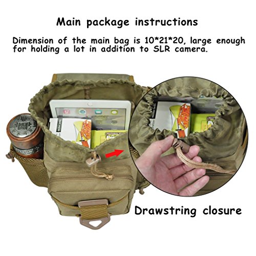 Camera Bag, Qcute Tactical Bag, Shoulder Messenger Bag, Waterproof Multifunctional Sling Bag with Liner, Fit for Hiking, Outdoor Sports, Daily Service and Military Affairs - Thumbnail 2