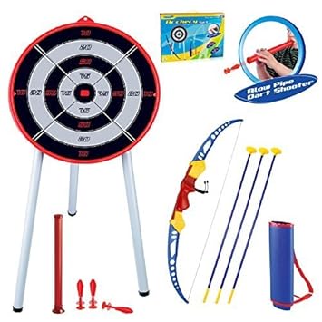 Childrens Kids Toy Bow & Arrow Archery Set And Target Outdoor Garden Fun Game Robin Hood