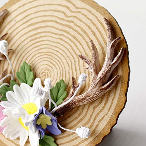 Small Antlers, Silicone Sugarpaste Icing Mold, Flower Pro by Nicholas Lodge for Cake Decorating, Crafts, Cupcakes, Sugarcraft, Candies and Clay, Food Safe Approved, Made in the UK - Thumbnail 6