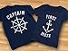 Tstars Funny Captain & First Mate Nautical Sailing Matching T-Shirts Set Couples Gift