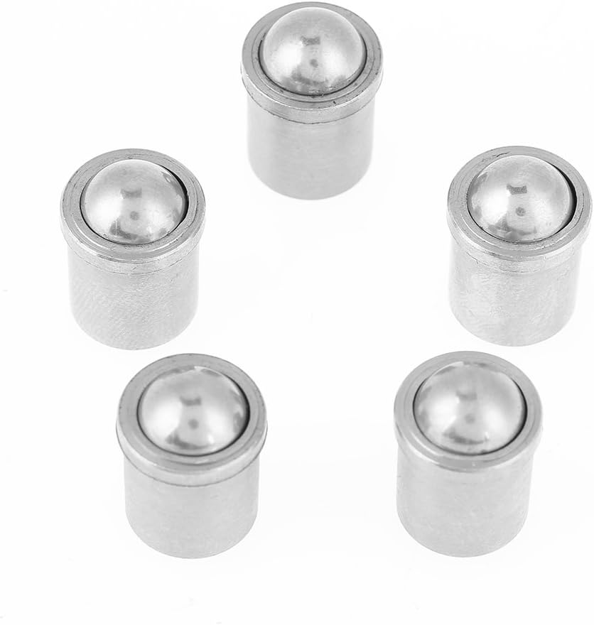 Ball Plungers, Pack of 5pcs 304 Stainless Steel Push Fit Ball Spring Plunger 8×9mm Body