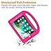 LEDNICEKER Kids Case Built-in Screen Protector for iPad Mini 1 2 3 - Shockproof Handle Kidproof Friendly Foldable Stand Child Case for iPad Mini 1st 2nd 3rd Generation - Magenta/Rose