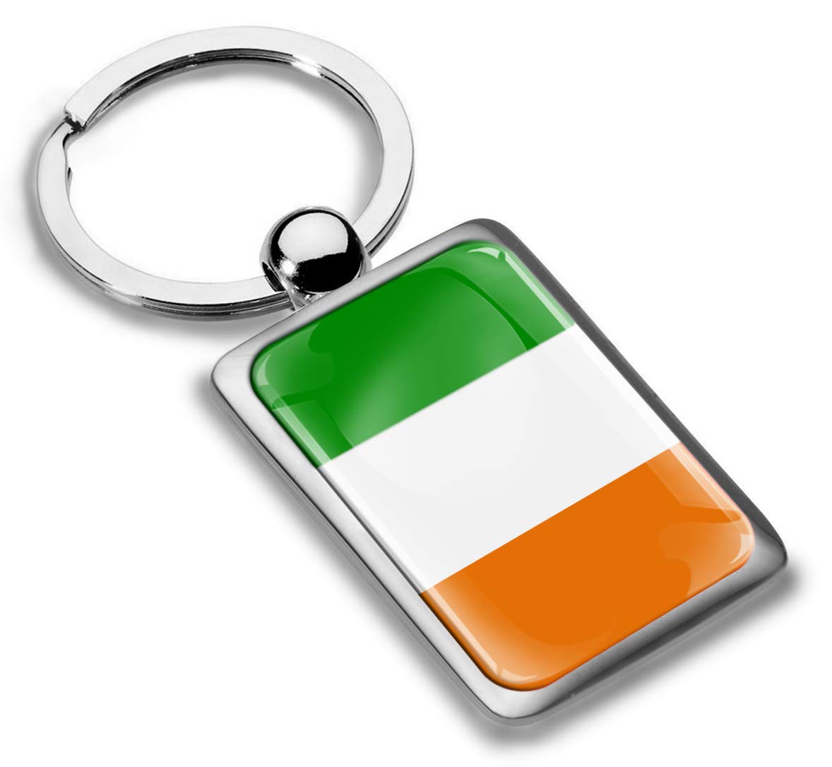 Biomar Labs Stainless Steel Metal Keychains Country Flag National Flags Design Durable Premium Accessory Car House Keys Backpack Gift Travel Souvenir (Ireland Irish Flag KK 213) — image 1
